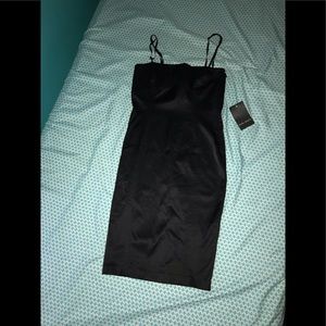 Black Satin Dress ZARA BASIC